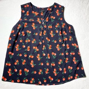 Talbots Floral Pattern Sleeveless Blouse